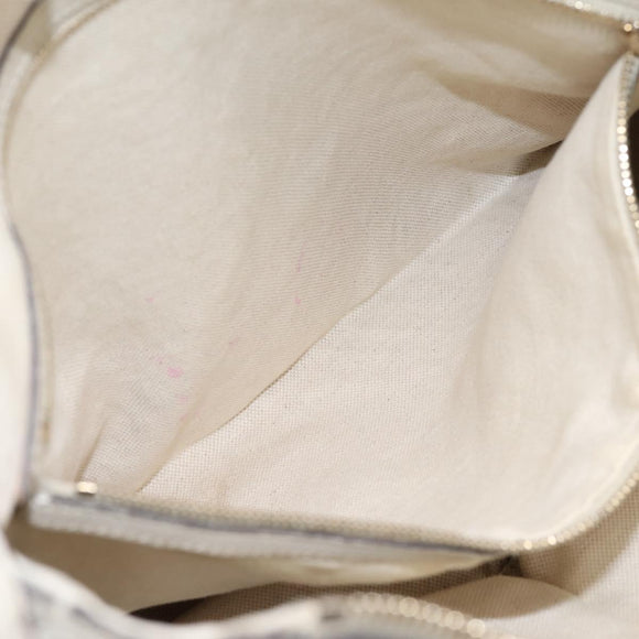 GUCCI GG Canvas Guccissima Shoulder Bag Leather Ivory Gold Auth 200934A