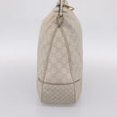 GUCCI GG Canvas Guccissima Shoulder Bag Leather Ivory Gold Auth 200934A-4