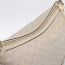 GUCCI GG Canvas Guccissima Shoulder Bag Leather Ivory Gold Auth 200934A-6