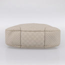 GUCCI GG Canvas Guccissima Shoulder Bag Leather Ivory Gold Auth 200934A-9