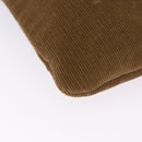 FENDI Tote Bag Corduroy Beige Silver Auth 200936-16