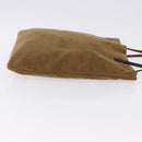 FENDI Tote Bag Corduroy Beige Silver Auth 200936-3