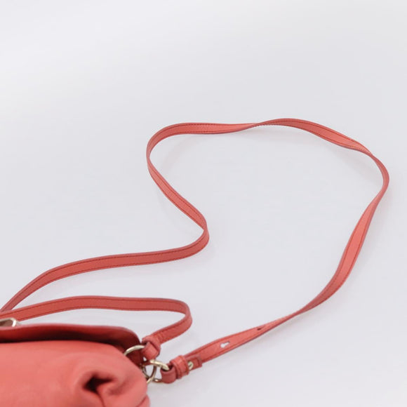 Chloe Lily Hand Bag Leather 2way Pink Gold Auth 200938A