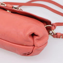 Chloe Lily Hand Bag Leather 2way Pink Gold Auth 200938A-12