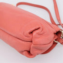 Chloe Lily Hand Bag Leather 2way Pink Gold Auth 200938A-14