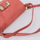 Chloe Lily Hand Bag Leather 2way Pink Gold Auth 200938A-7
