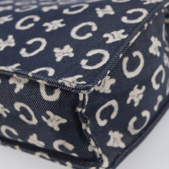CELINE C Macadam Canvas Hand Bag Navy Auth 200940A
