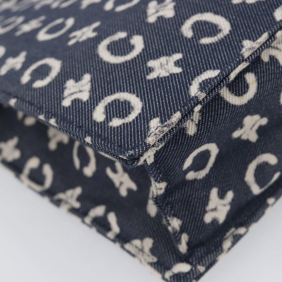 CELINE C Macadam Canvas Hand Bag Navy Auth 200940A