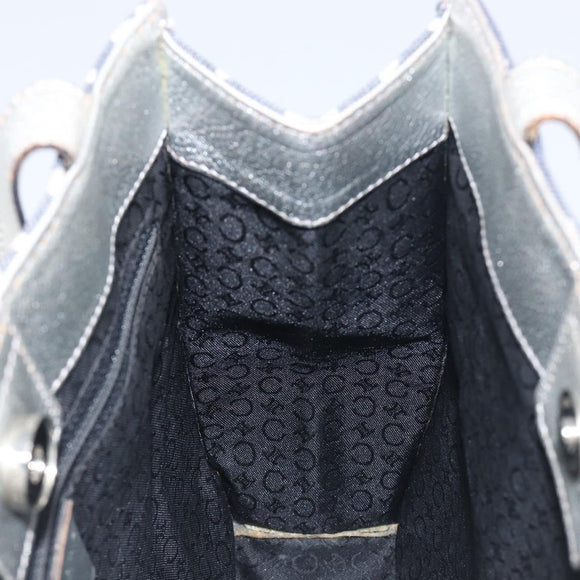 CELINE C Macadam Canvas Hand Bag Navy Auth 200940A
