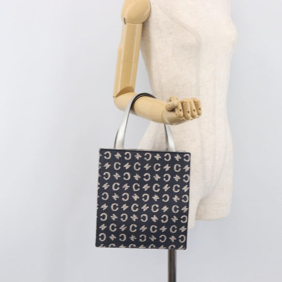 CELINE C Macadam Canvas Hand Bag Navy Auth 200940A