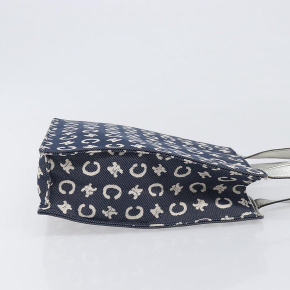 CELINE C Macadam Canvas Hand Bag Navy Auth 200940A