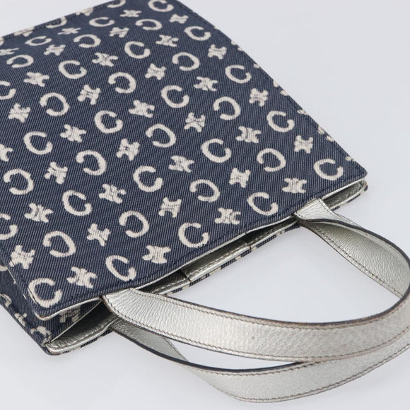 CELINE C Macadam Canvas Hand Bag Navy Auth 200940A