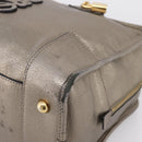LOEWE Amazona 36 Hand Bag Leather Gold Silver Auth 200941-9