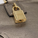 LOEWE Amazona 36 Hand Bag Leather Gold Silver Auth 200941-19