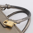 LOEWE Amazona 36 Hand Bag Leather Gold Silver Auth 200941-8
