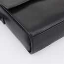CELINE Circle Shoulder Bag Leather Black Gold Auth 200944-14
