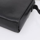 CELINE Circle Shoulder Bag Leather Black Gold Auth 200944-15