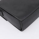 CELINE Circle Shoulder Bag Leather Black Gold Auth 200944-16