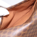 CELINE Macadam Canvas Shoulder Bag PVC Leather Brown Gold Auth 200945-21