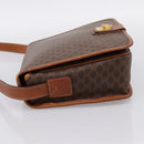 CELINE Macadam Canvas Shoulder Bag PVC Leather Brown Gold Auth 200945-3