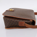 CELINE Macadam Canvas Shoulder Bag PVC Leather Brown Gold Auth 200945-4