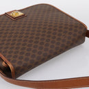 CELINE Macadam Canvas Shoulder Bag PVC Leather Brown Gold Auth 200945-6