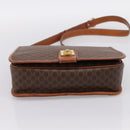 CELINE Macadam Canvas Shoulder Bag PVC Leather Brown Gold Auth 200945-5