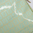 FENDI Zucchino Canvas Mamma Baguette Bag Coated Canvas Gold Green Auth 200946A-8