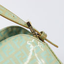 FENDI Zucchino Canvas Mamma Baguette Bag Coated Canvas Gold Green Auth 200946A-19