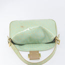 FENDI Zucchino Canvas Mamma Baguette Bag Coated Canvas Gold Green Auth 200946A-10