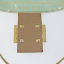 FENDI Zucchino Canvas Mamma Baguette Bag Coated Canvas Gold Green Auth 200946A-21