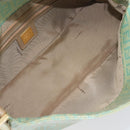 FENDI Zucchino Canvas Mamma Baguette Bag Coated Canvas Gold Green Auth 200946A-11