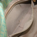 FENDI Zucchino Canvas Mamma Baguette Bag Coated Canvas Gold Green Auth 200946A-26