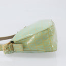 FENDI Zucchino Canvas Mamma Baguette Bag Coated Canvas Gold Green Auth 200946A-4