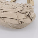 SAINT LAURENT Shoulder Bag Suede Gray Silver 112937 Auth 200947V-10
