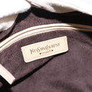 SAINT LAURENT Shoulder Bag Suede Gray Silver 112937 Auth 200947V-14