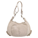 SAINT LAURENT Shoulder Bag Suede Gray Silver 112937 Auth 200947V-3