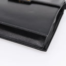 Christian Dior Shoulder Bag Leather Black Gold Auth 200949-9
