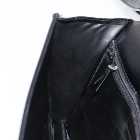 Christian Dior Shoulder Bag Leather Black Gold Auth 200949