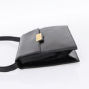 Christian Dior Shoulder Bag Leather Black Gold Auth 200949-3
