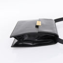 Christian Dior Shoulder Bag Leather Black Gold Auth 200949-4