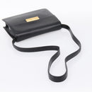 Christian Dior Shoulder Bag Leather Black Gold Auth 200949-7