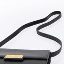 Christian Dior Shoulder Bag Leather Black Gold Auth 200949-8