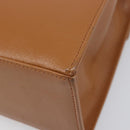 SAINT LAURENT Hand Bag Leather Beige Gold Auth 200950A-16