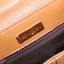 SAINT LAURENT Hand Bag Leather Beige Gold Auth 200950A-19