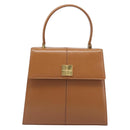 SAINT LAURENT Hand Bag Leather Beige Gold Auth 200950A-13