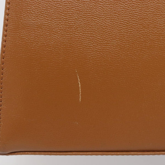 SAINT LAURENT Hand Bag Leather Beige Gold Auth 200950A