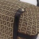 FENDI Zucchino Canvas Tote Bag Beige Gold Auth 200951V-10