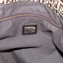 FENDI Zucchino Canvas Tote Bag Beige Gold Auth 200951V-14