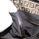 FENDI Zucchino Canvas Tote Bag Beige Gold Auth 200951V-20